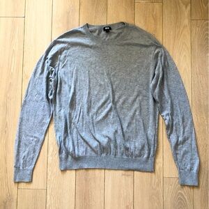 Uniqlo Cotton Wool Light Sweater in Light Grey Size M